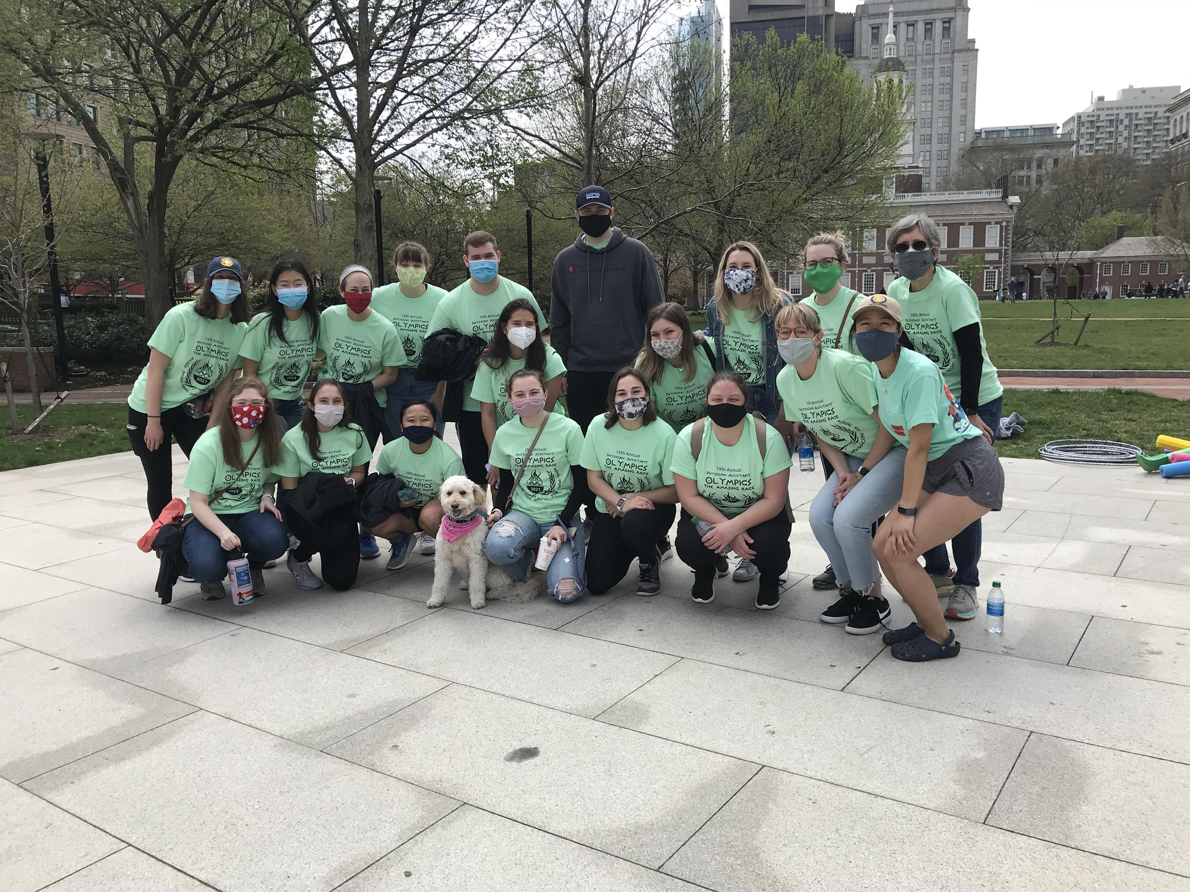 PA students participating in the 2021 PA Olympics